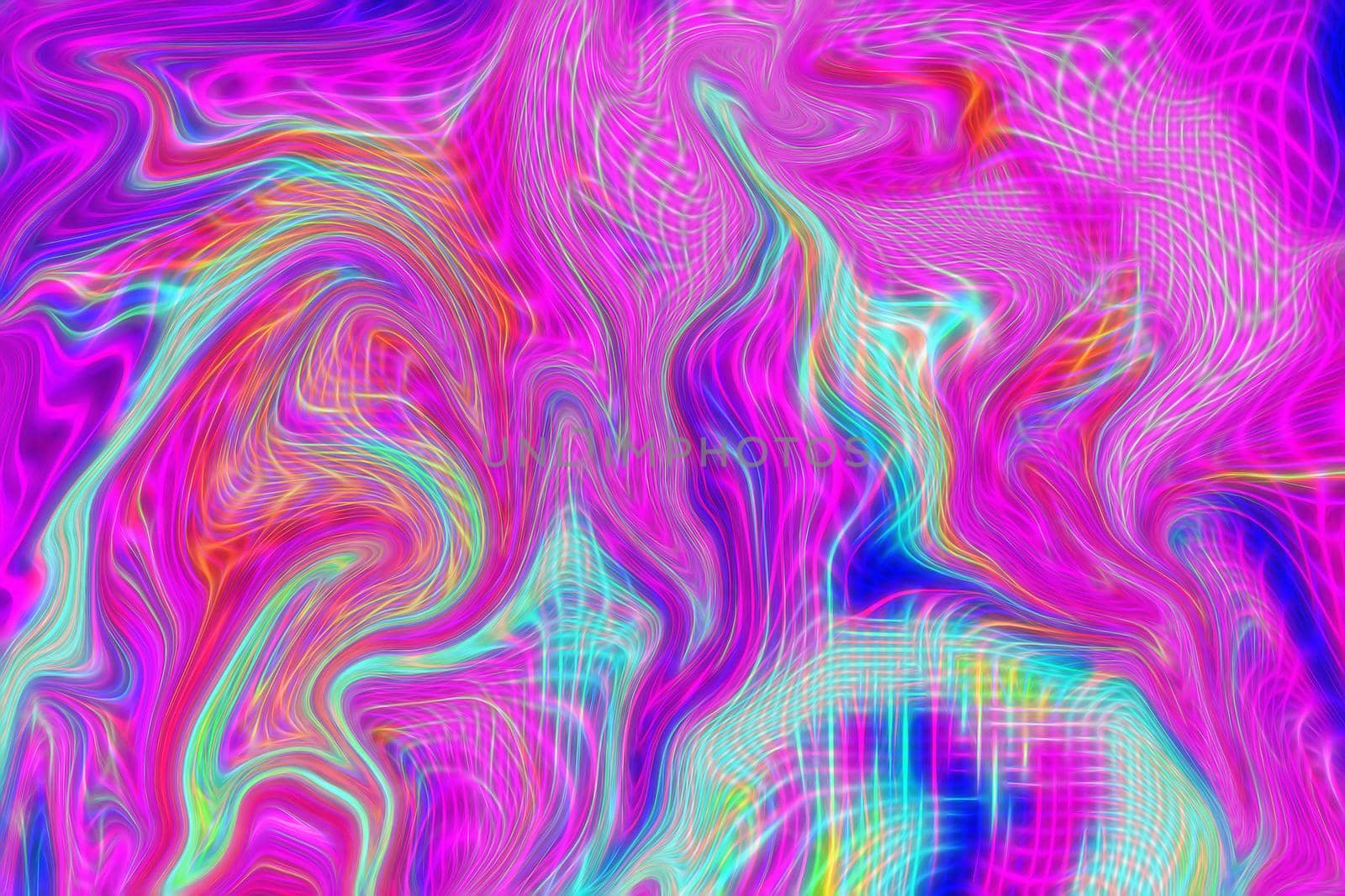 Abstract pink and blue neon background.