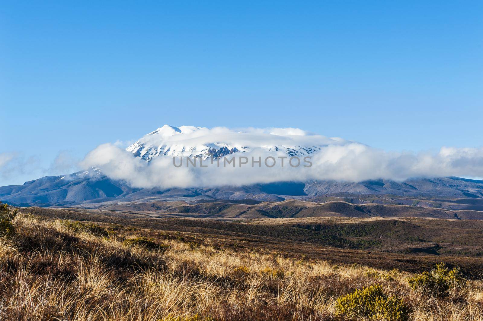 Mt. Ruapehu hidden in clouds in New Zealand by fyletto