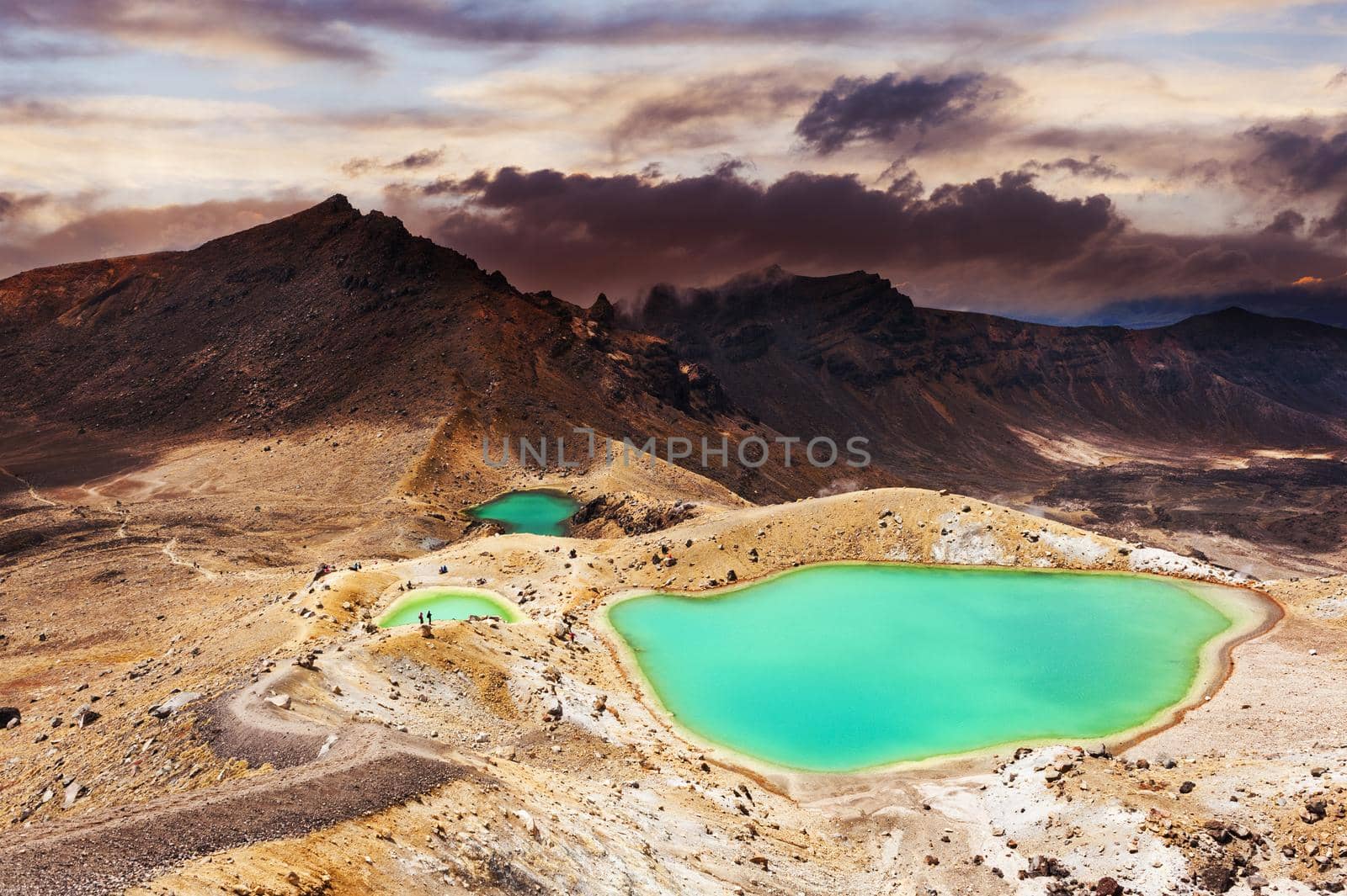 Tongariro Crossing Emerald lakes in the New Zealand by fyletto