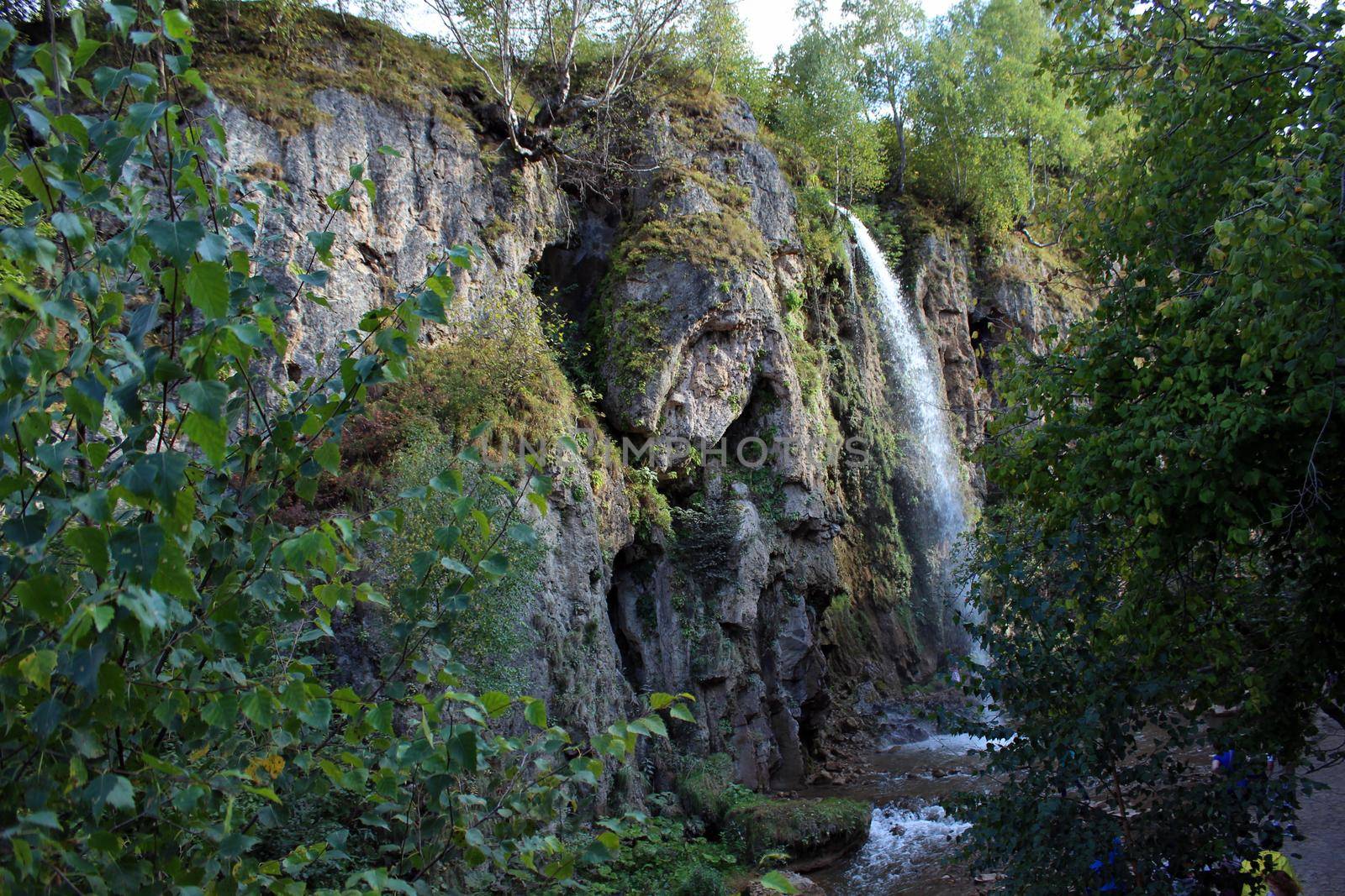 Beautiful mountain landscape. Mountain waterfall. by Olga26