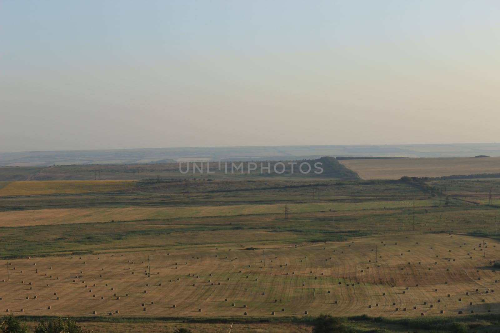 Summer natural landscape with mountains in the background.