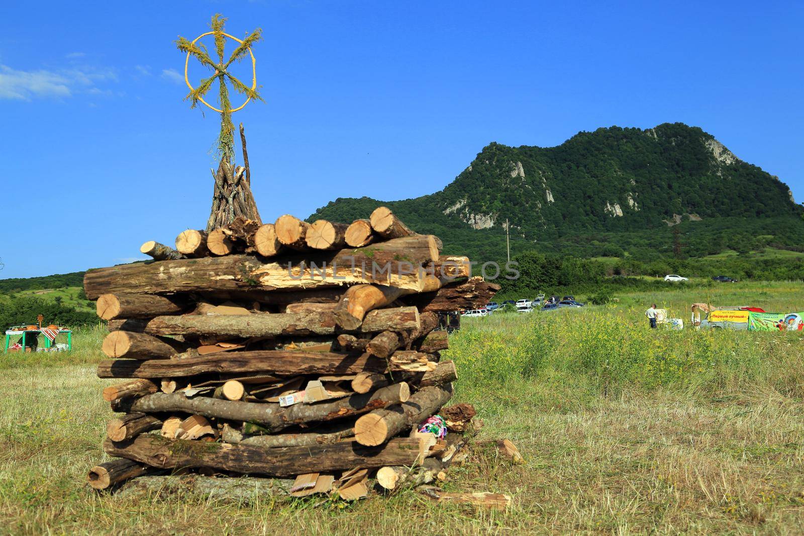 Festival. Slavians tradies in the mountains of the Severn Caucasus. Prazdnyk Midsum.