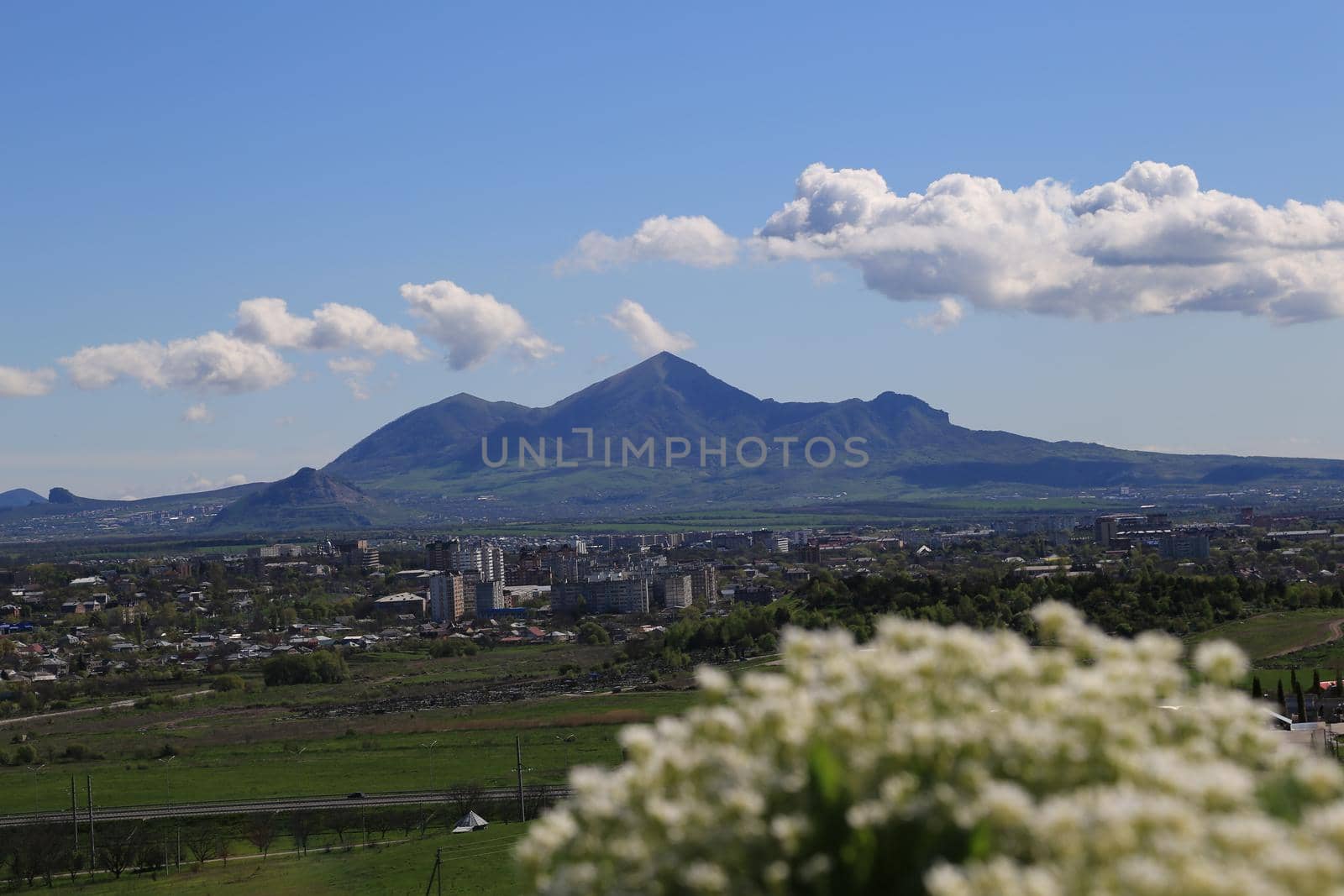 Beautiful nature, view of the mountain. A panoramic shot.