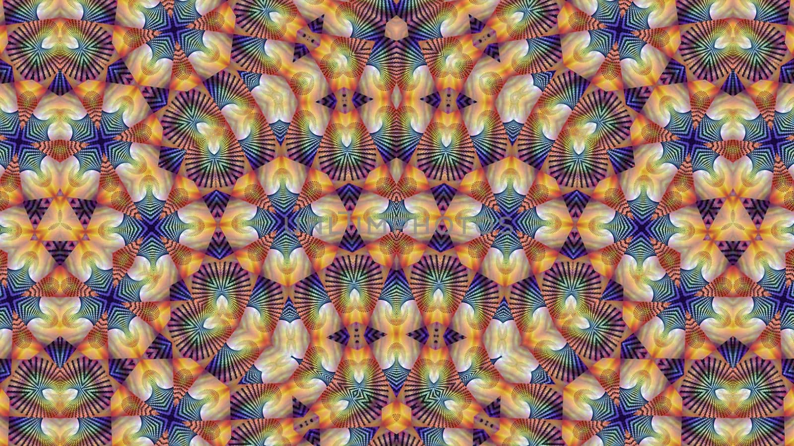 Abstract textured multicolored kaleidoscope background. Design, art