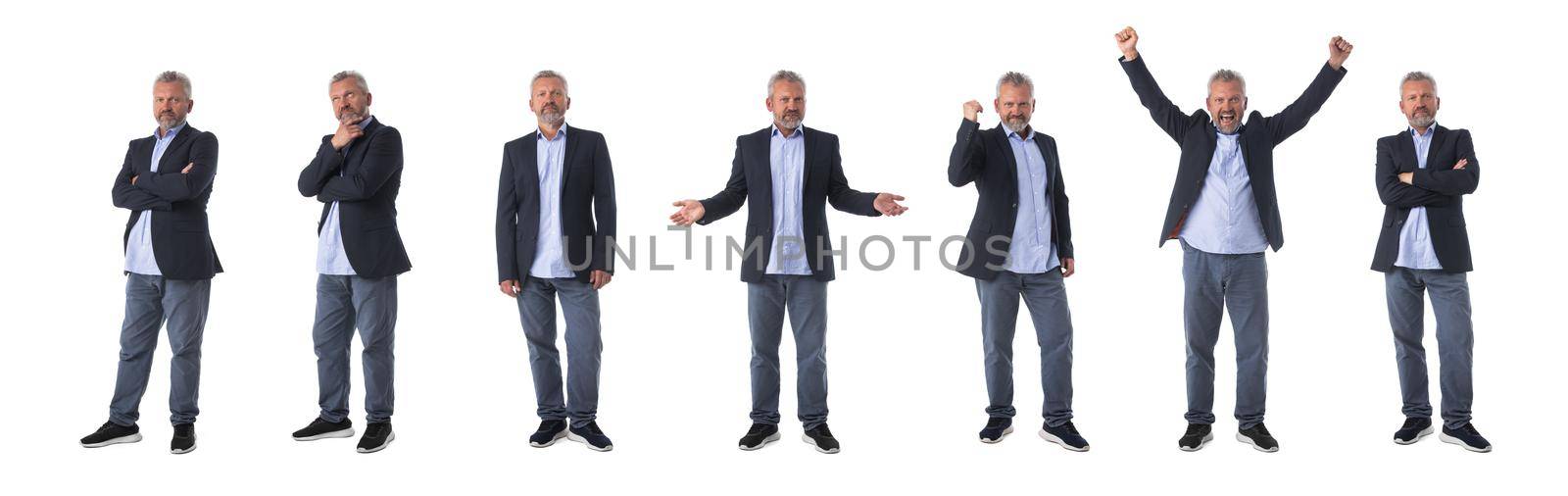 Mature man isolated on white by ALotOfPeople