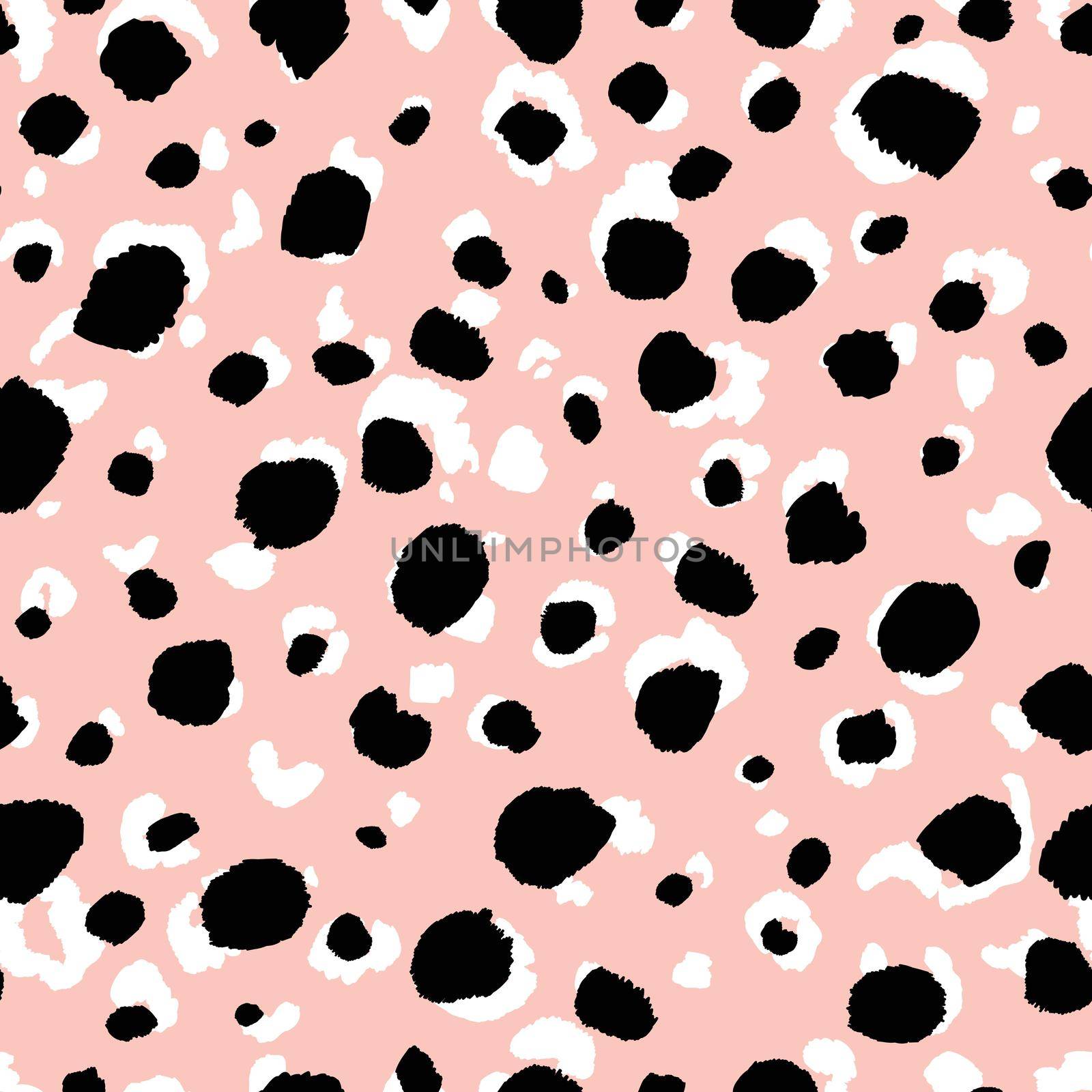 Abstract modern leopard seamless pattern. Animals trendy background. Beige and black decorative vector stock illustration for print, card, postcard, fabric, textile. Modern ornament of stylized skin by allaku