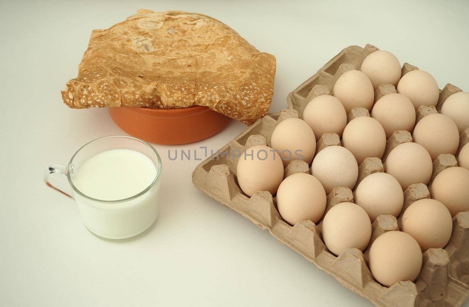 chicken eggs in a package homemade rustic by Olga26