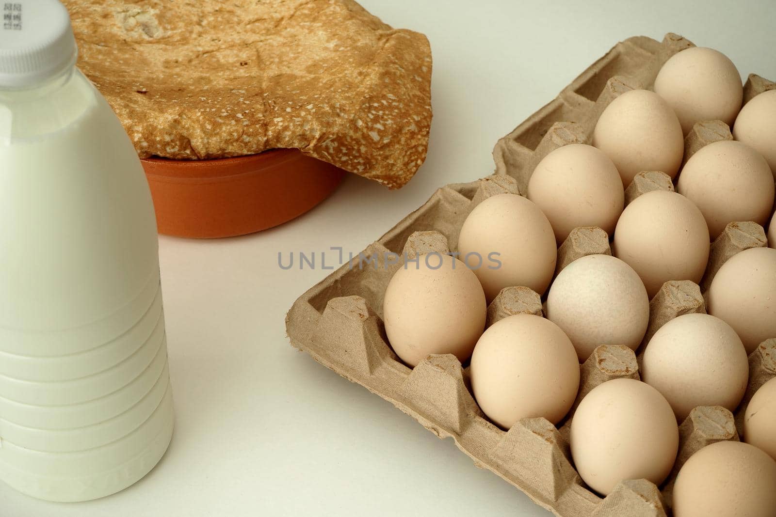 chicken eggs in a package homemade rustic by Olga26