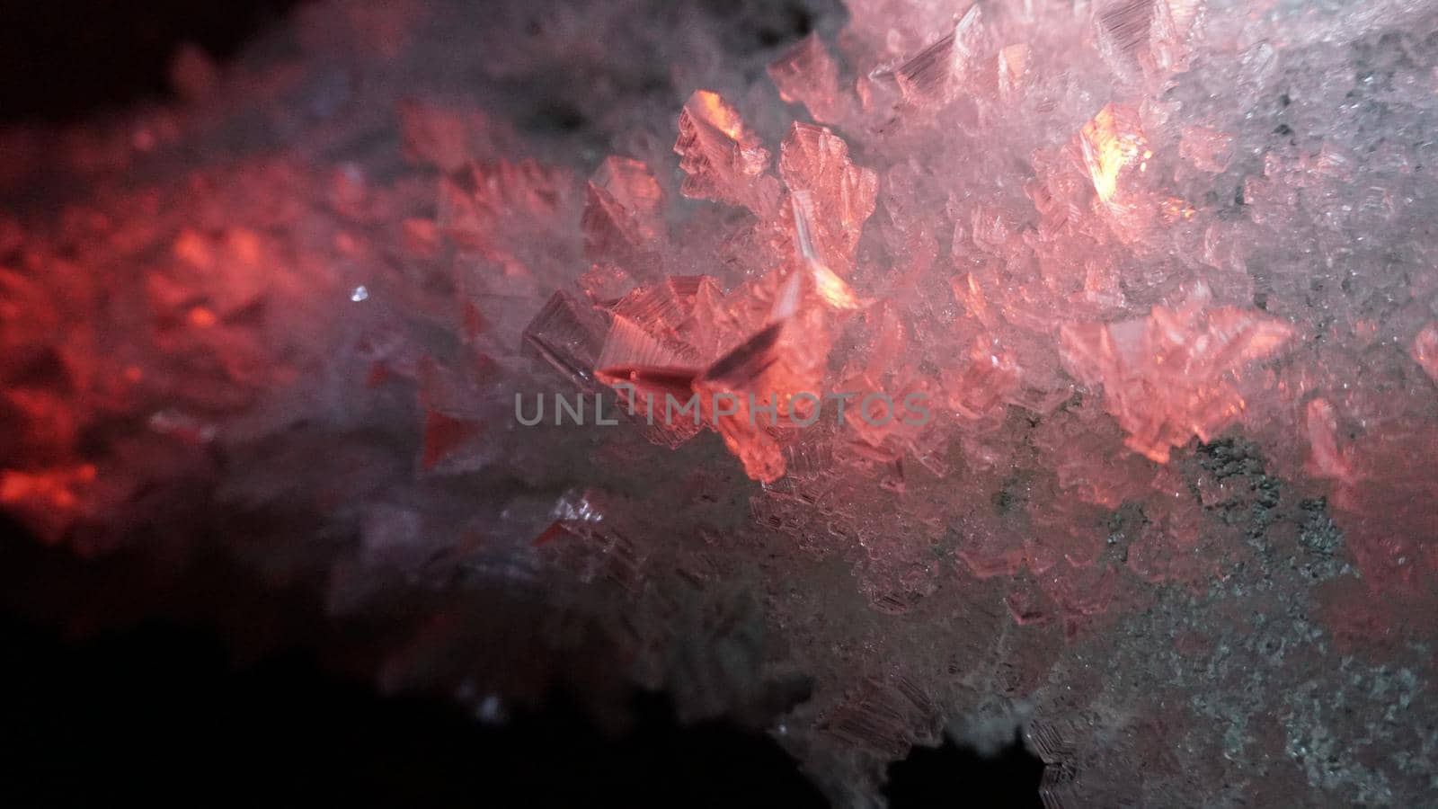 Macro photography of ice growths in a cave by Passcal