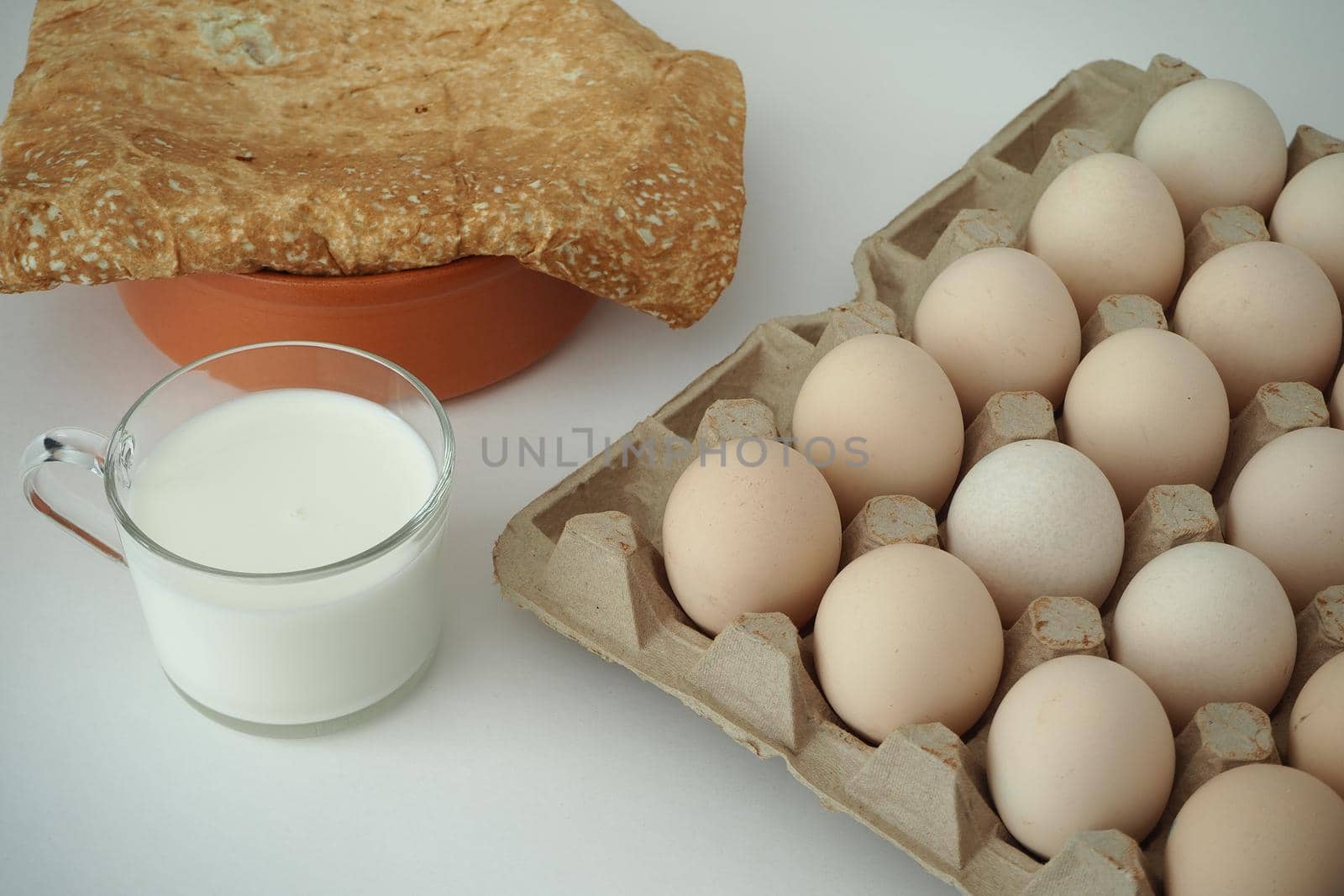 chicken eggs in a package homemade rustic by Olga26