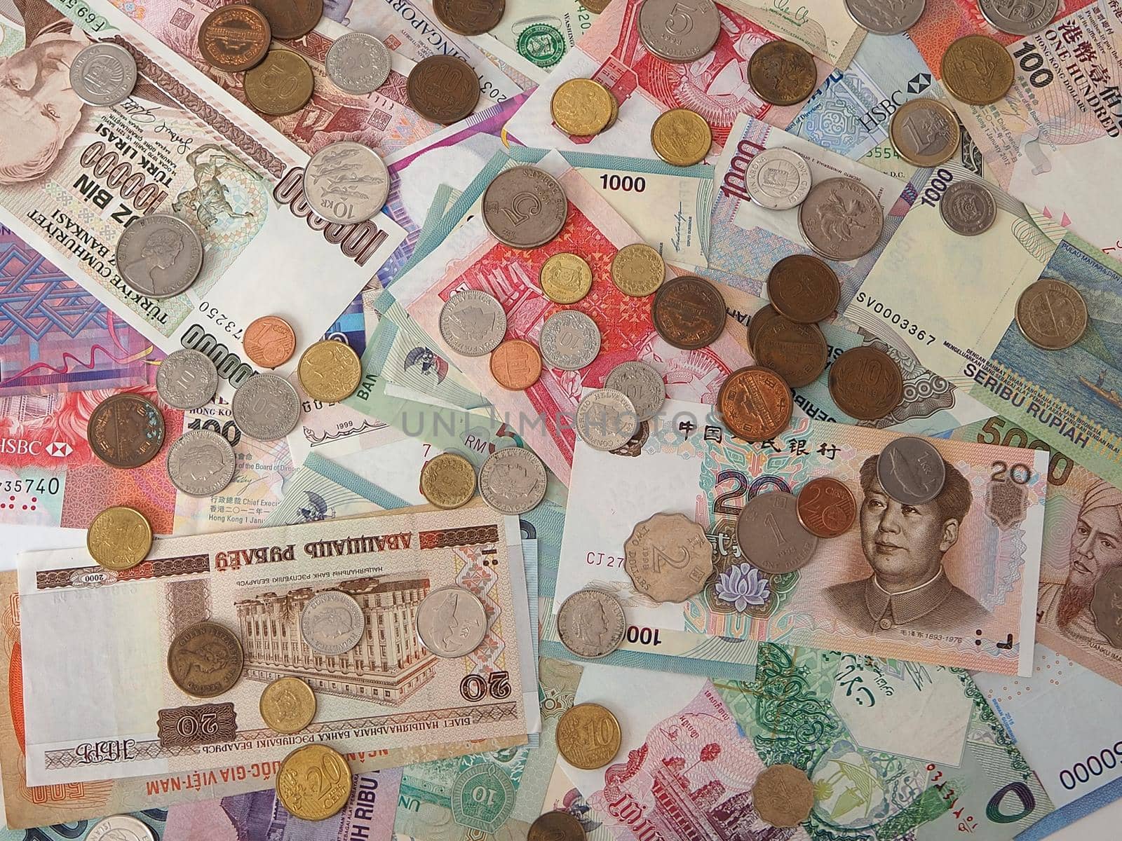 Paper money from different countries. A collection of paper money. by Olga26