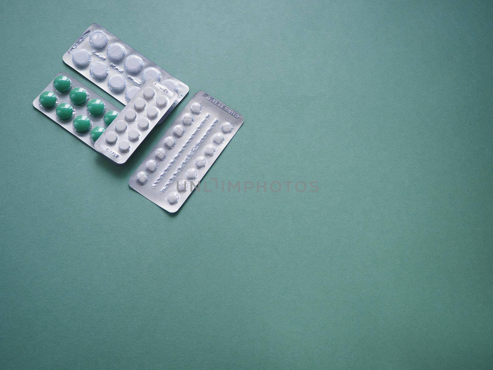 Tablets in blister pack close-up. High quality photo