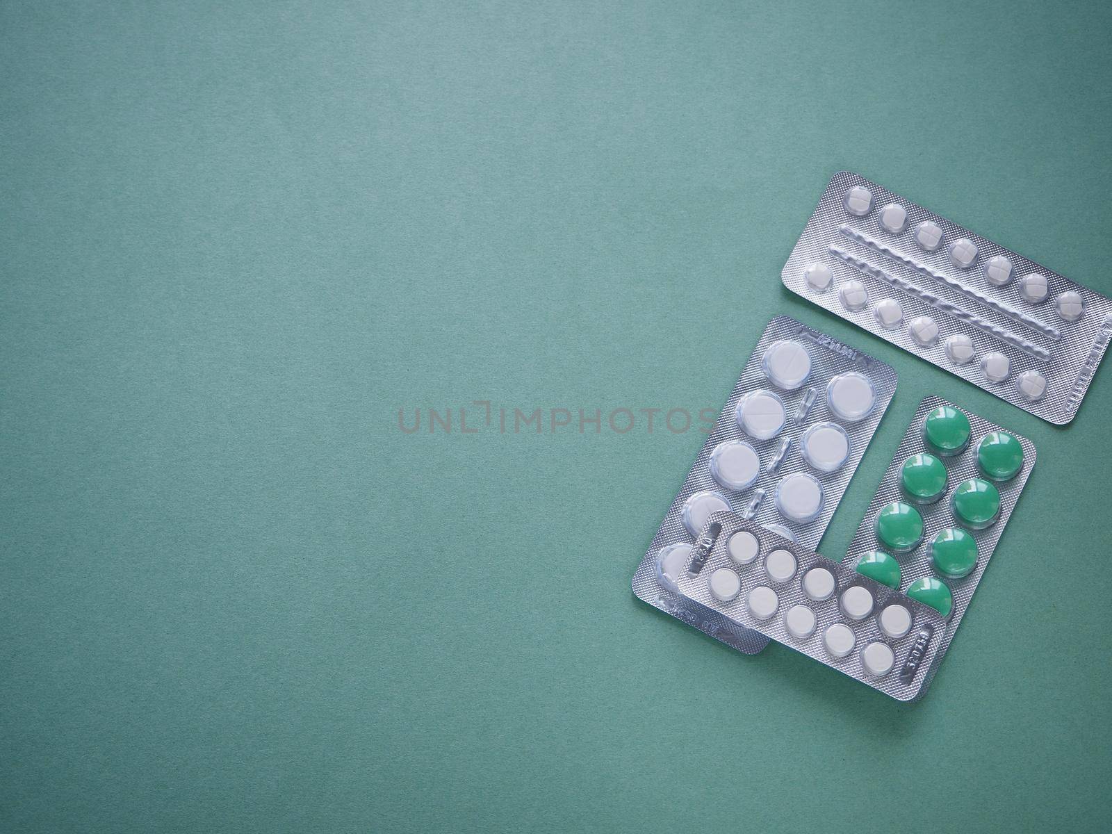 Tablets in blister pack close-up. High quality photo