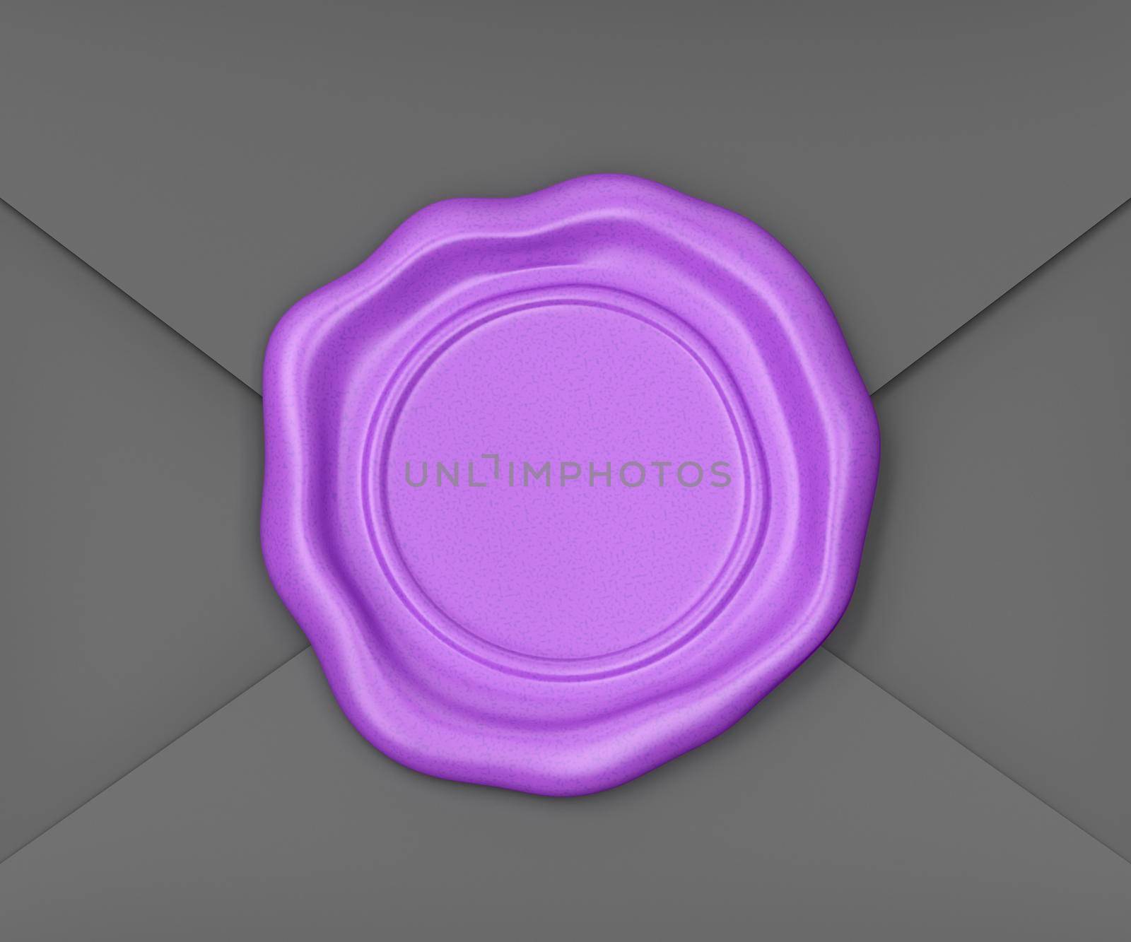 Envelope sealed with purple wax by magraphics