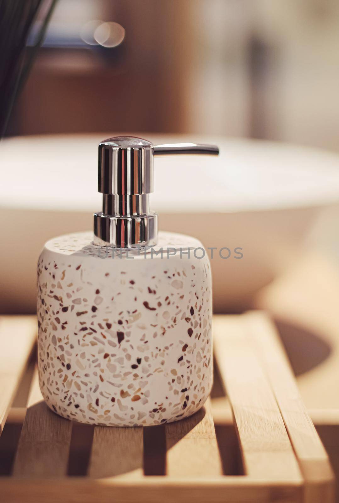 Eco-friendly bathroom decor made of organic and sustainable materials, home decor and luxury interior design concept