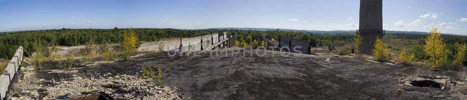 Panorama view from the roof of destroyed power plant building. Chigirin nuclear. by DePo