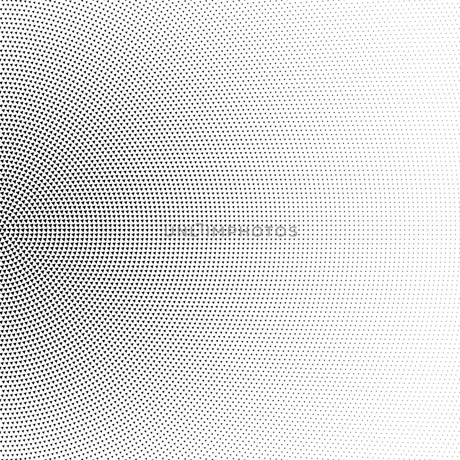 Halftone half circle made of triangles by dutourdumonde