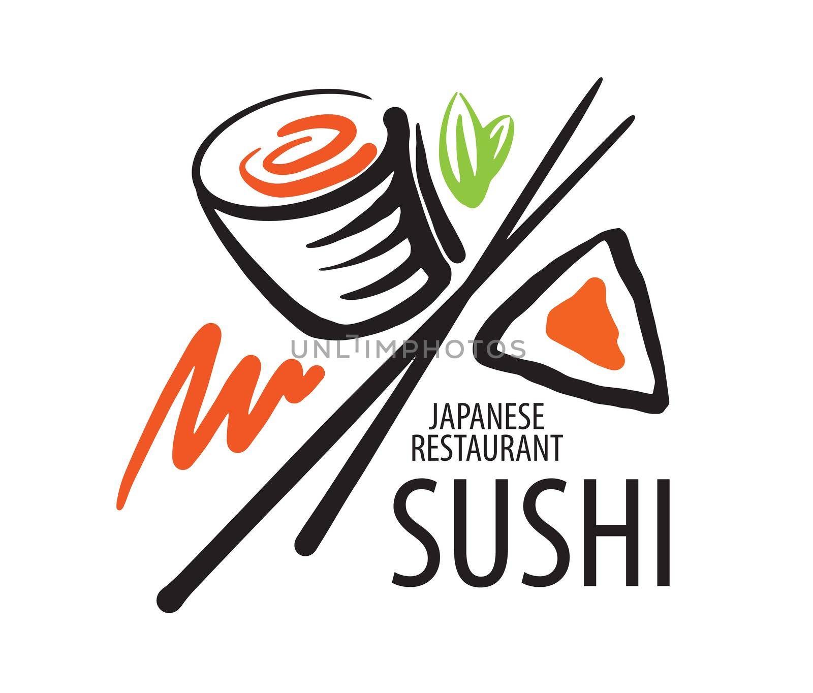 Vector logo of Japanese food on a white background.