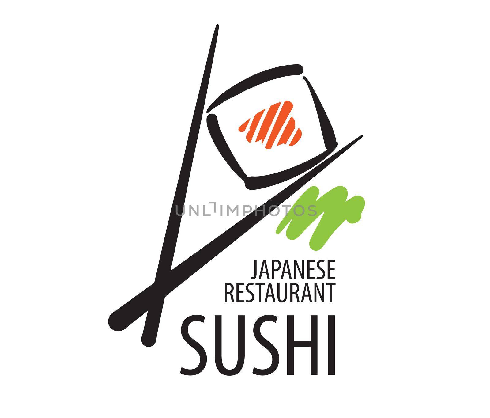 Vector logo of Japanese food on a white background.