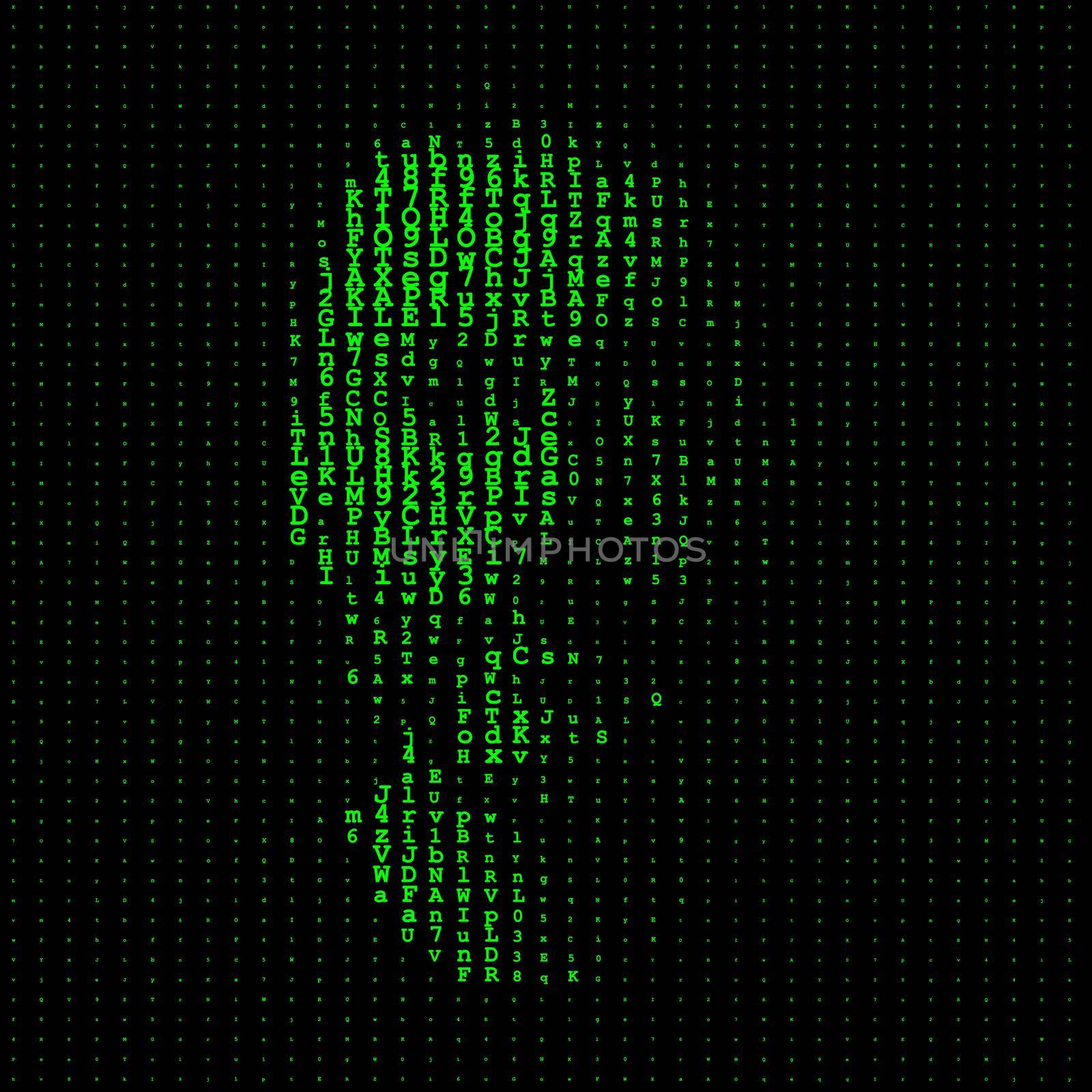 Man portrait, matrix concept illustration by dutourdumonde