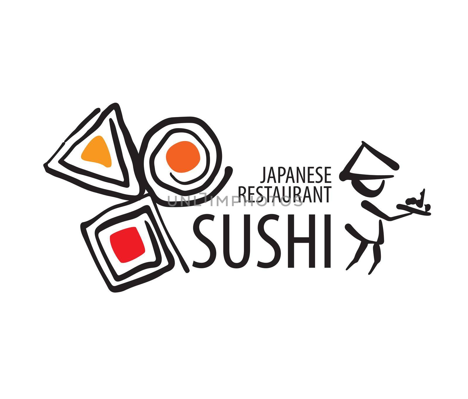 Vector logo of Japanese food on a white background.
