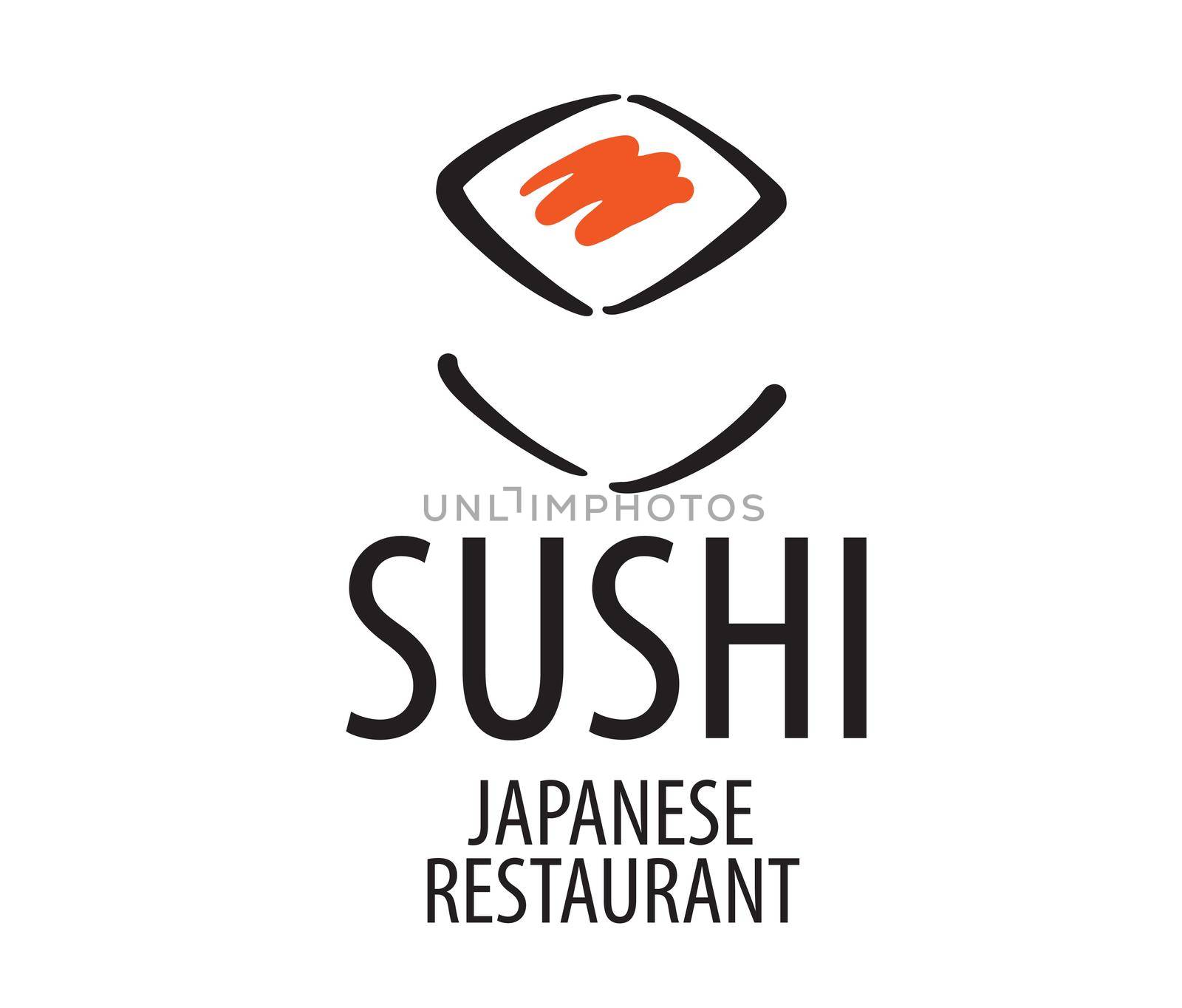 Vector logo of Japanese food on a white background.