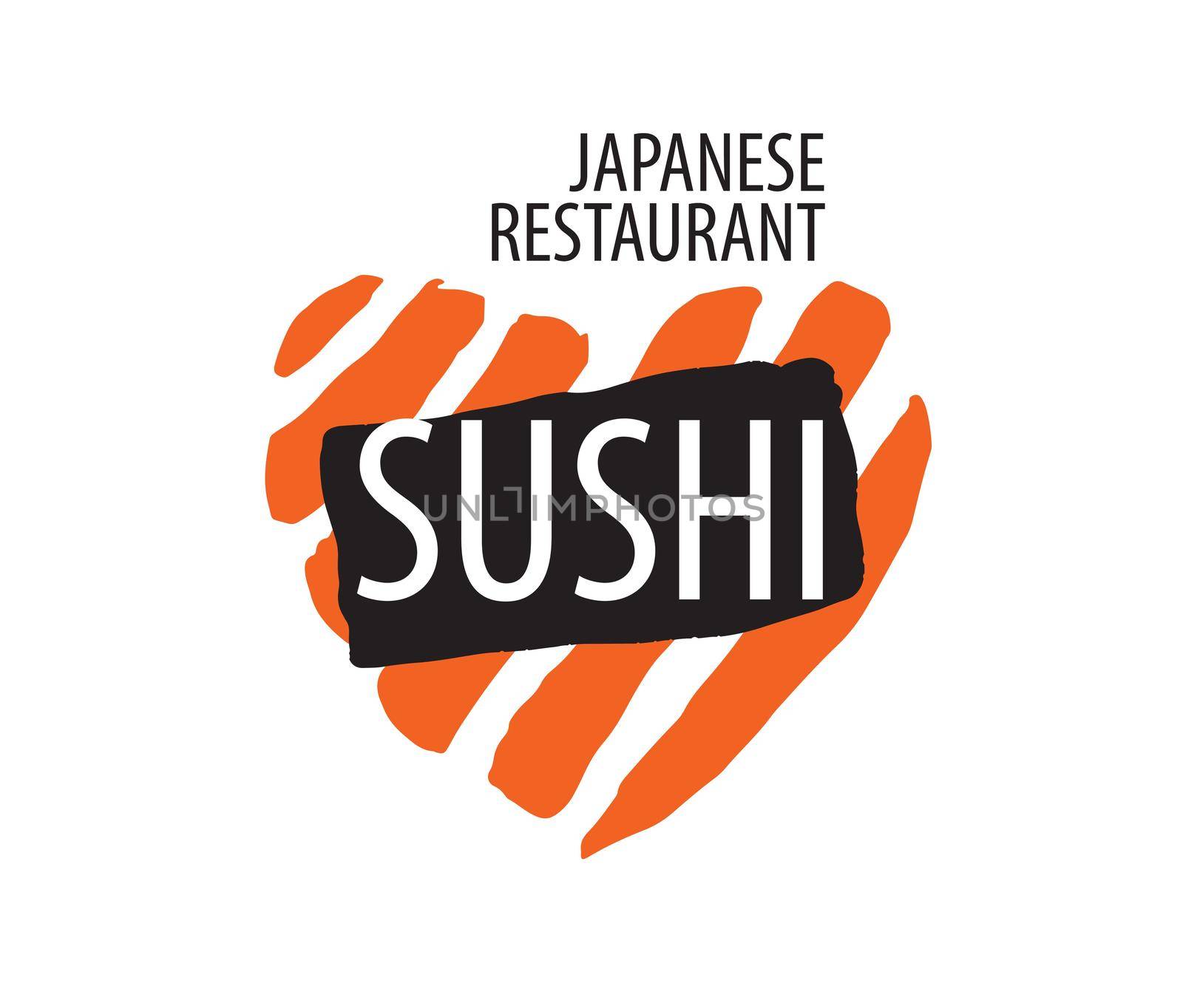 Vector logo of Japanese food on a white background.