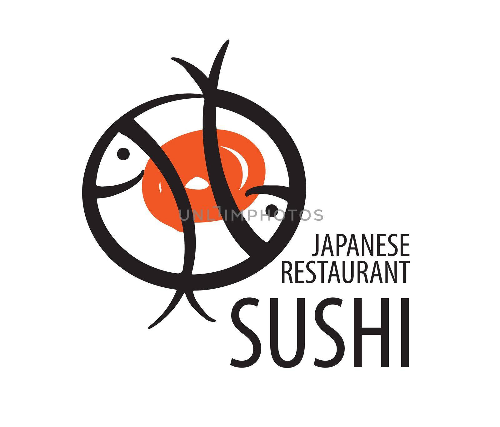 Vector logo of Japanese food on a white background.