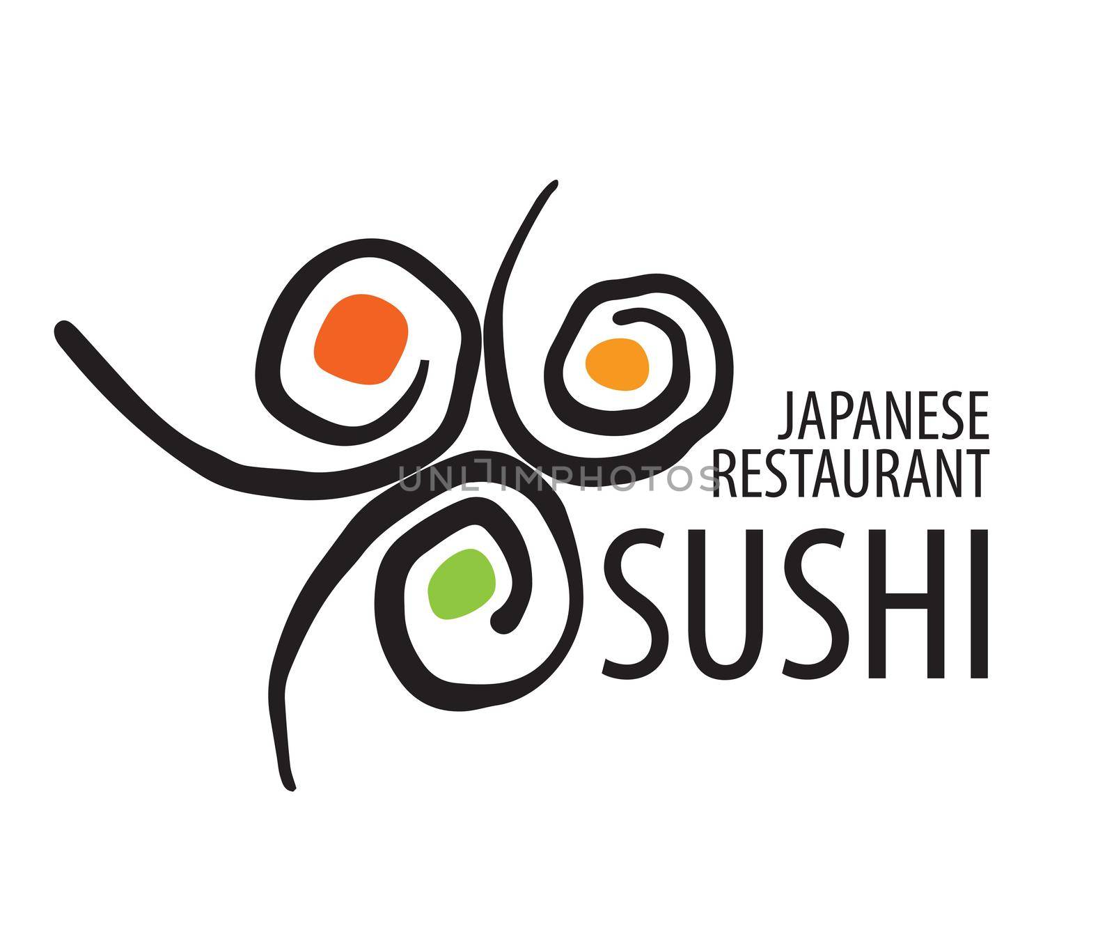 Vector logo of Japanese food on a white background.