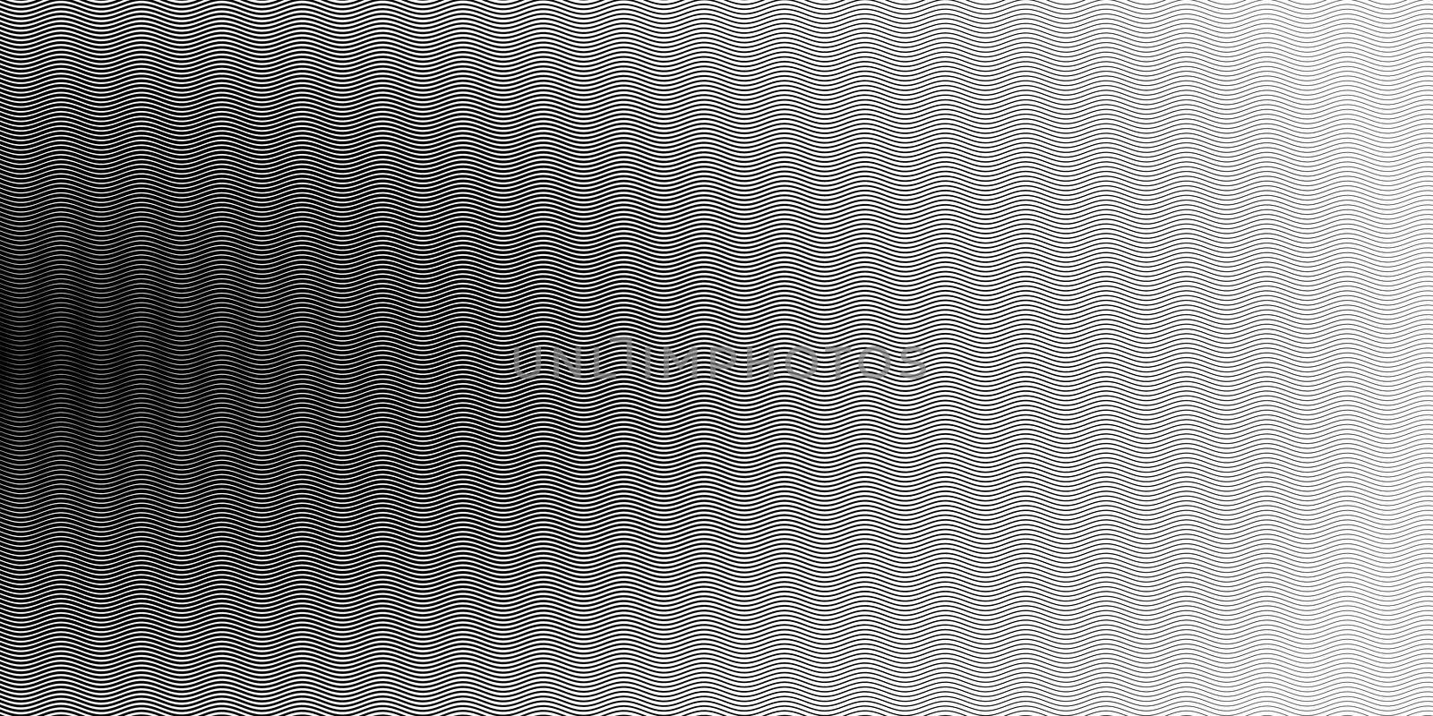 Halftone wavy lines background, abstract gradient illustration