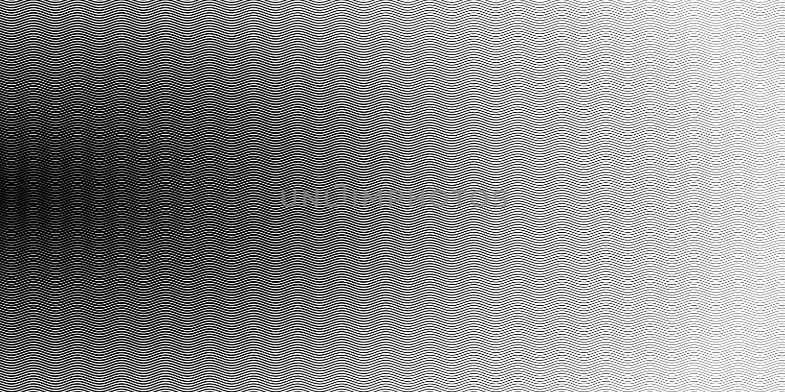 Halftone wavy lines background, abstract gradient illustration