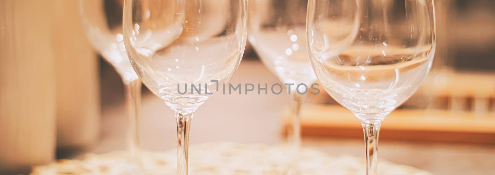 Wine glasses served for family dinner in the kitchen, home decor and luxury interior design by Anneleven