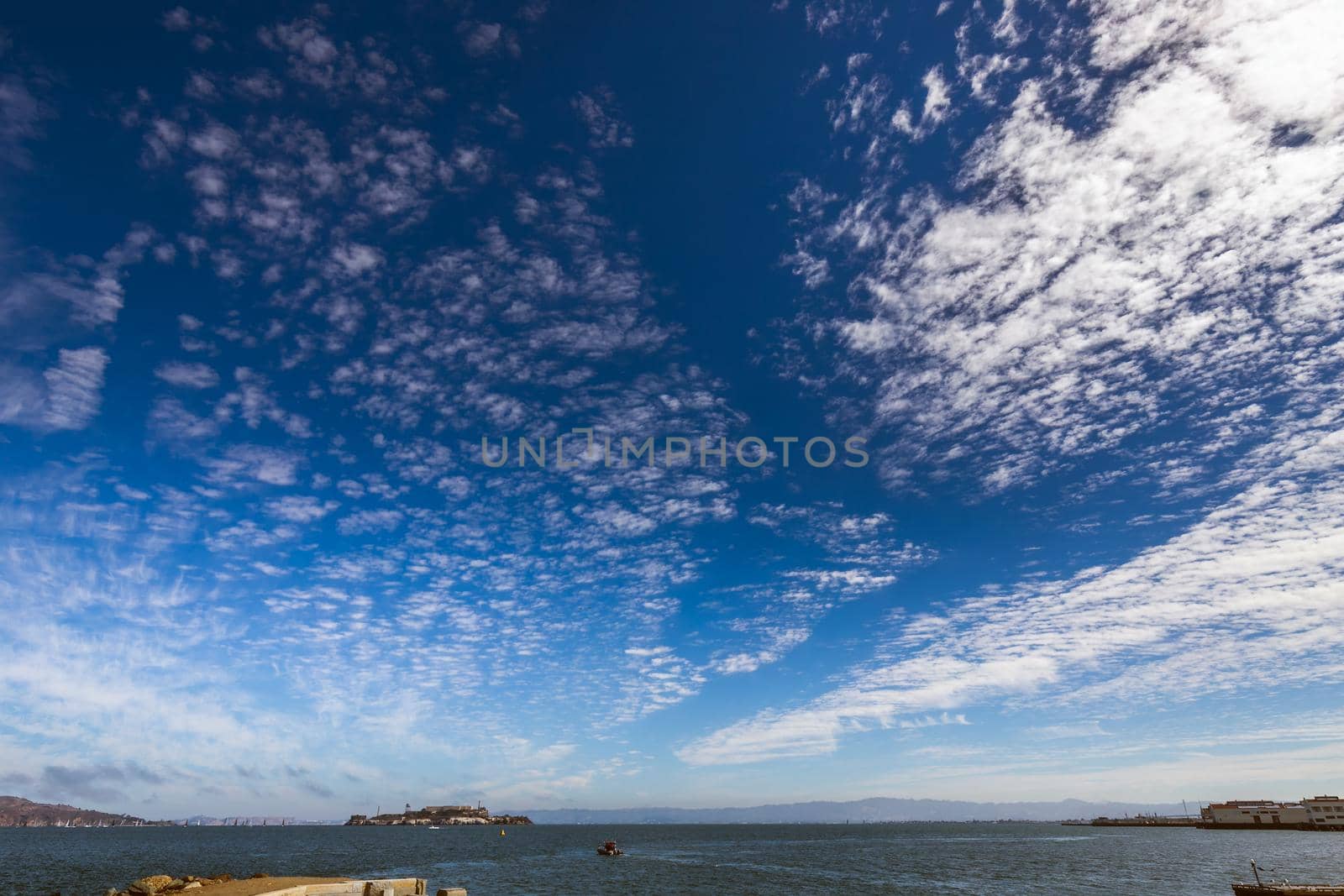 Alcatraz Island and Prison in San Francisco Bay, USA.