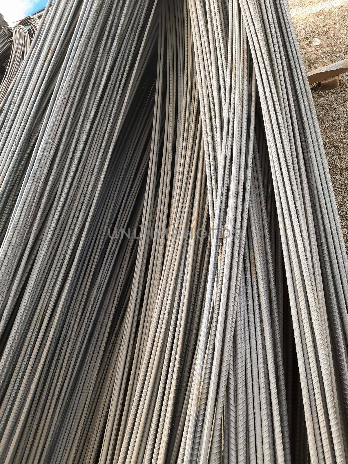 Steel bar, Steel construction, Steel industry background. by tabishere