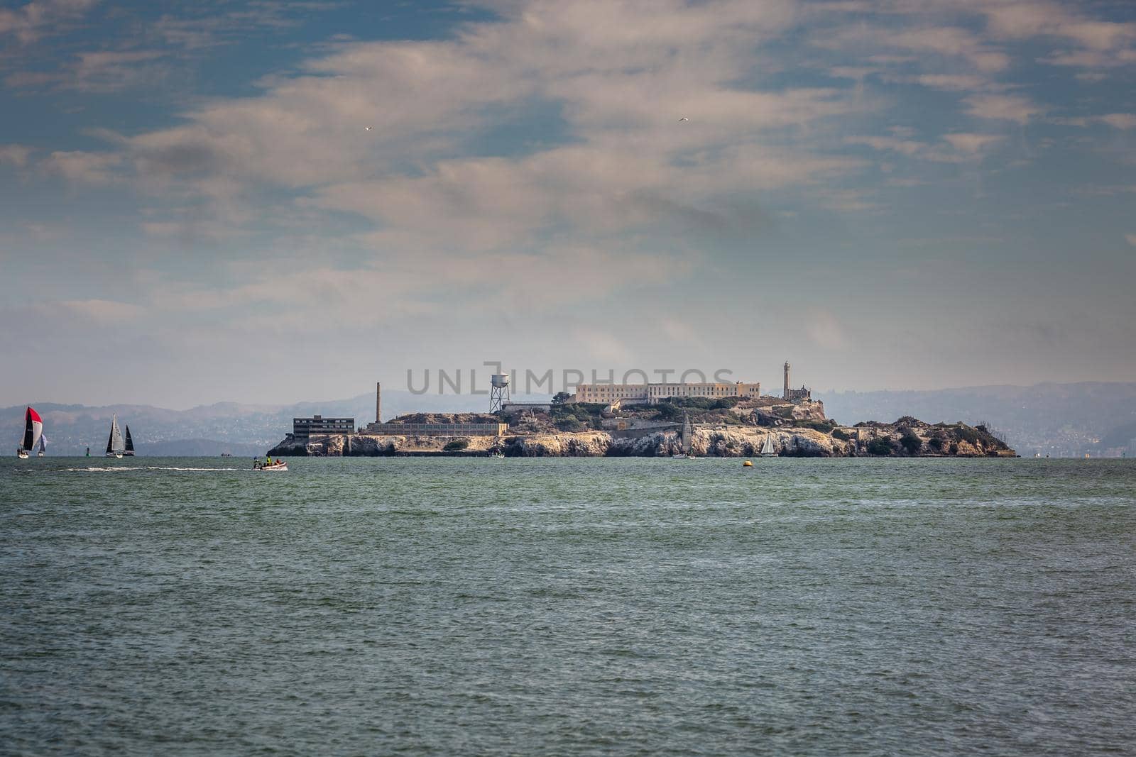 Alcatraz Island and Prison in San Francisco Bay, USA.