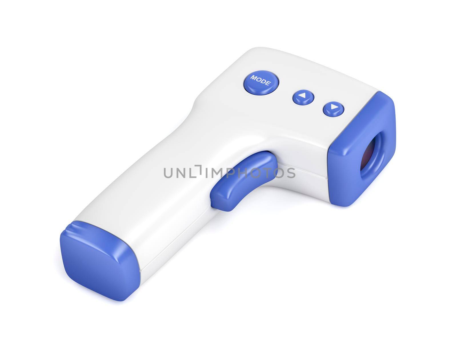 Non-contact infrared thermometer on white background