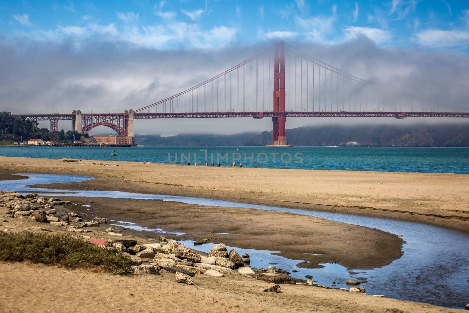 Travel in San Francisco. The view of Golden Gate Bridge, San Francisco, California, USA.