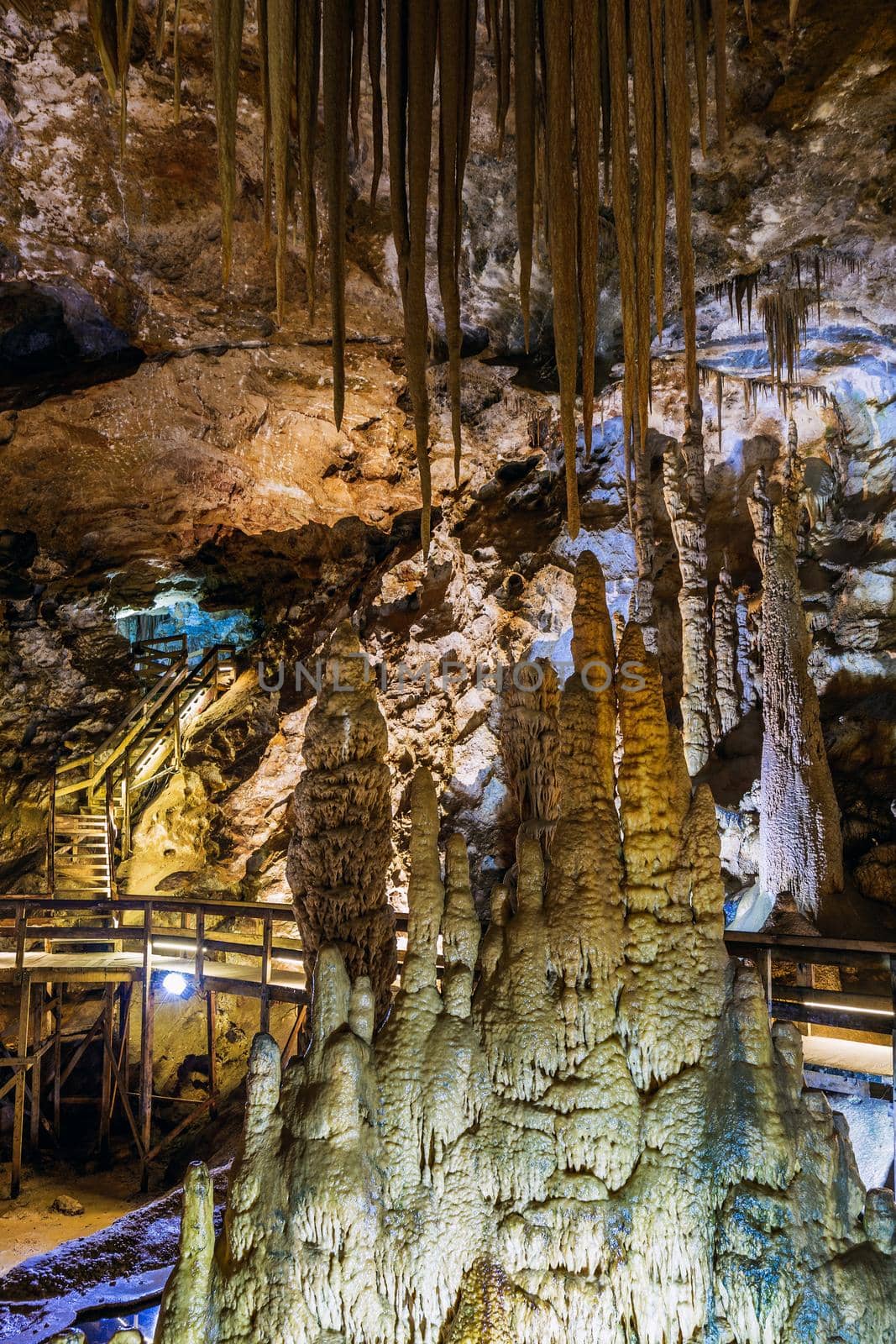 Karaca Cave is a network of caves located near the town of Torul in Gumushane Province, Turkey.