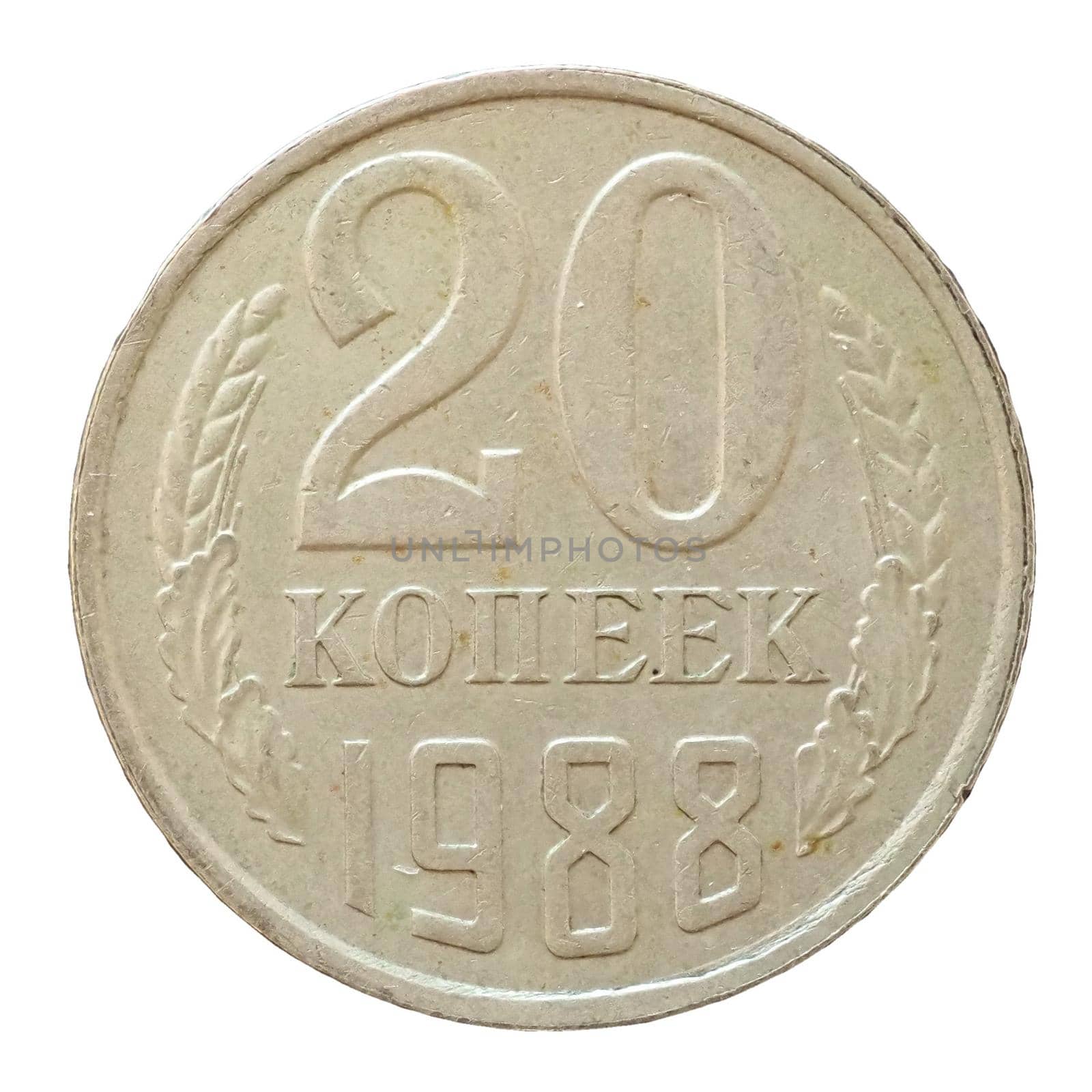 20 Ruble cents coin, Russia by claudiodivizia
