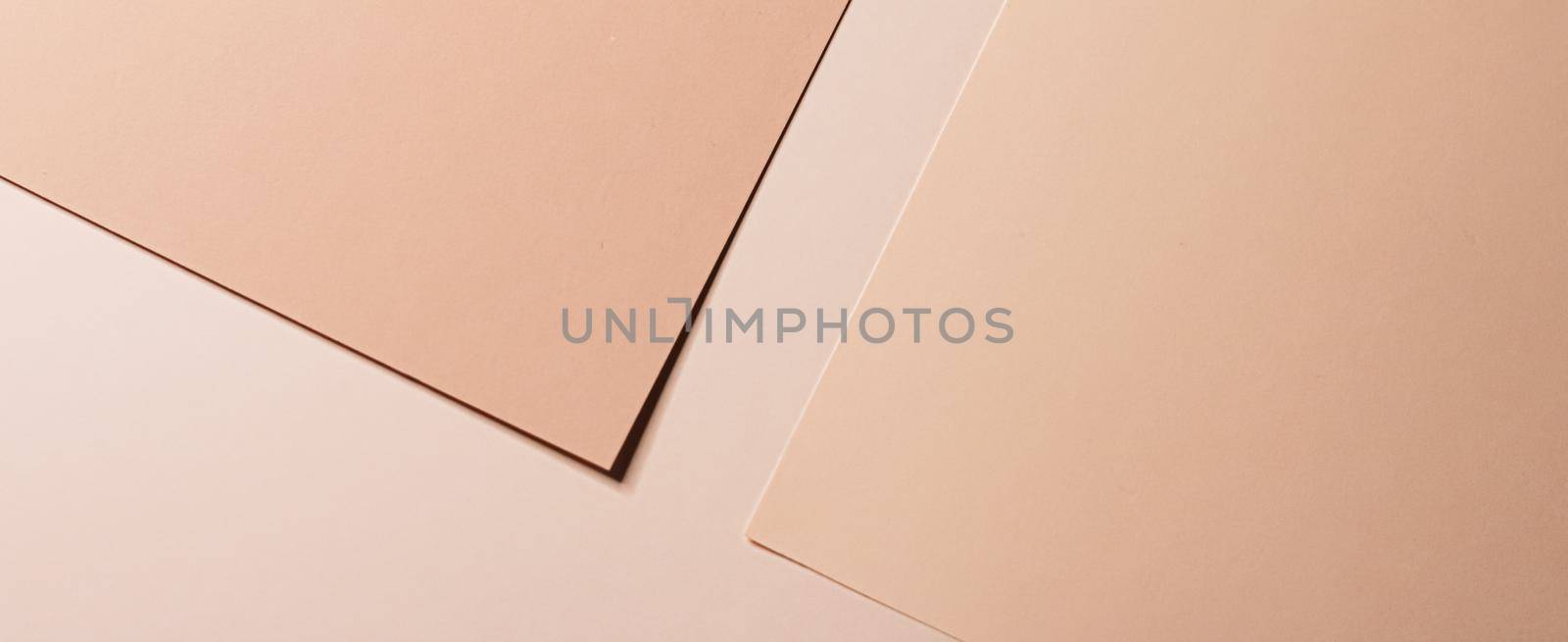 Beige A4 papers as office stationery flatlay, luxury branding flat lay and brand identity design for mockups