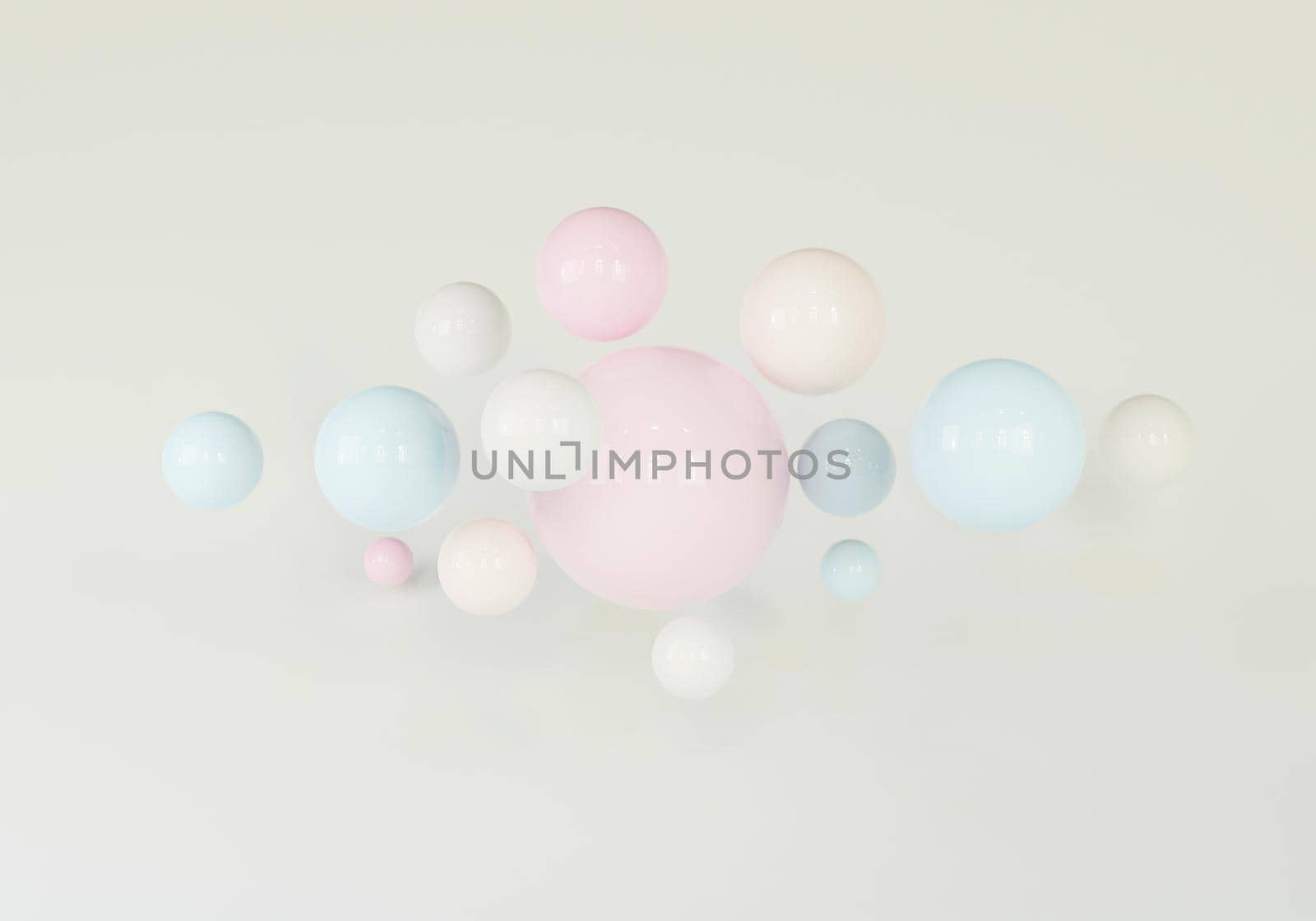 Abstract 3d ball sphere soft blurred background on white background. Abstract 3d rendering background illustrations. by yodsawai