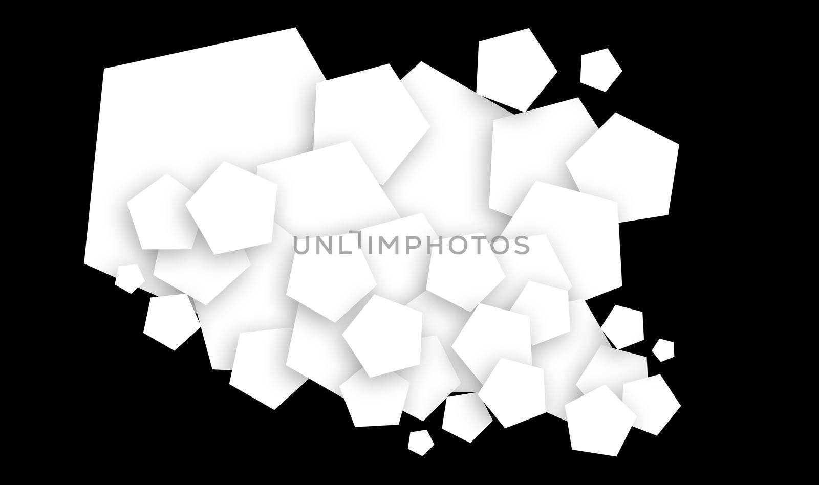 Pentagon shape design soft shadow on black backgrond stock photoAbstract, At The Edge Of, Backgrounds, Black And White, Black Background by tabishere