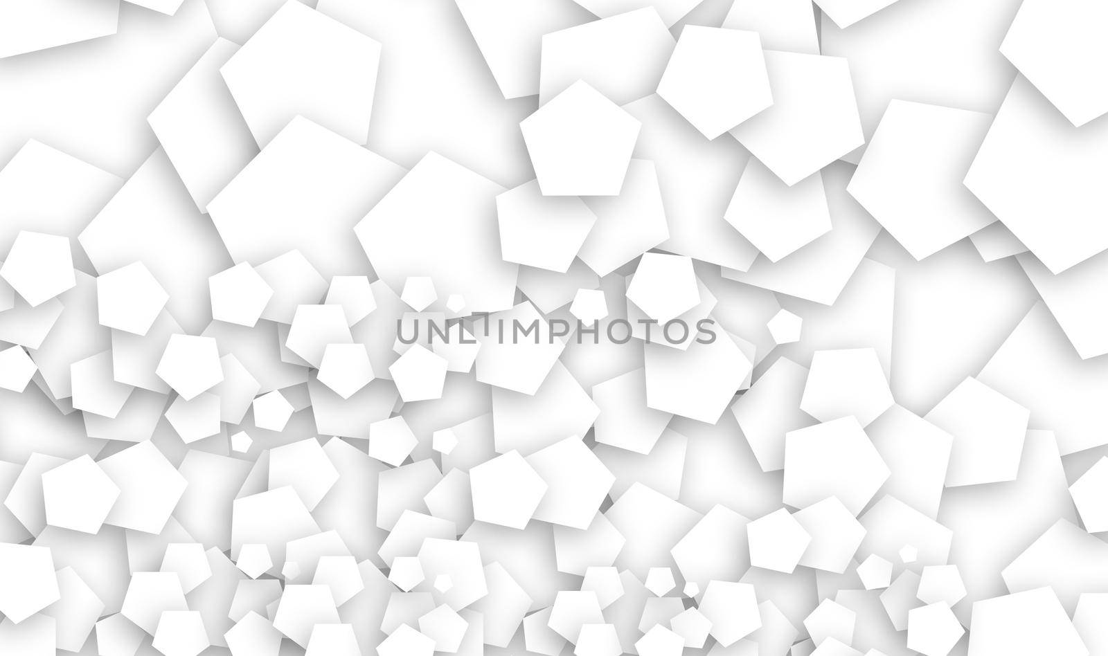 abstract concept design made of pentagon creating the fractal design, created by overlapping on each other with soft shadow, a large group of shapes, layered image ready to print for cards, invitation, design print