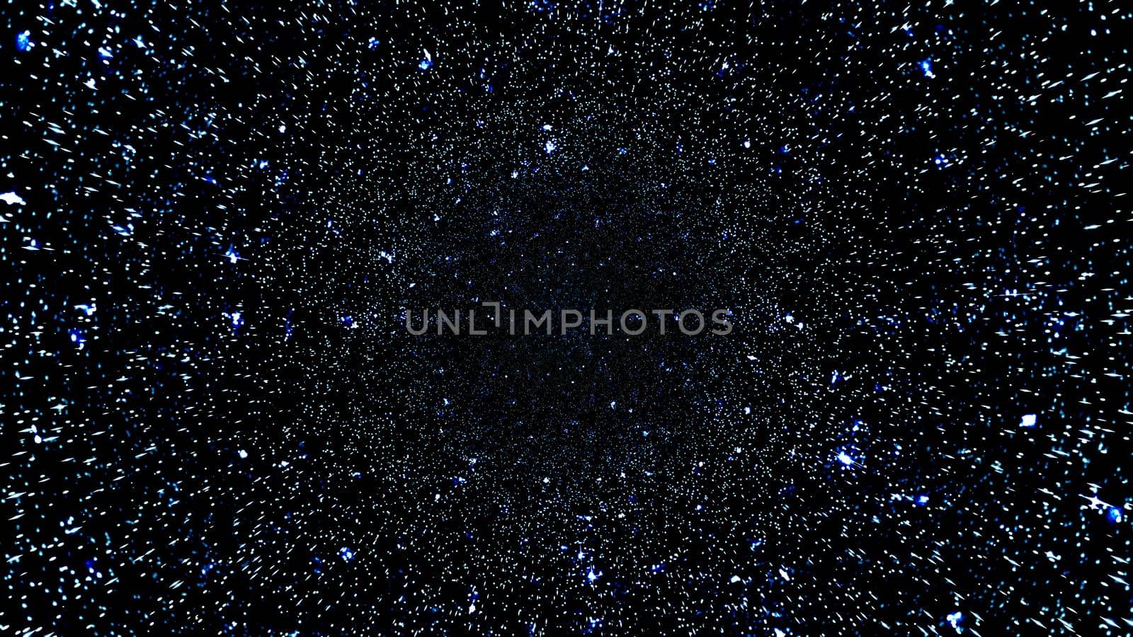 3D illustration of magic night sky with bright shining stars creating abstract graphic background