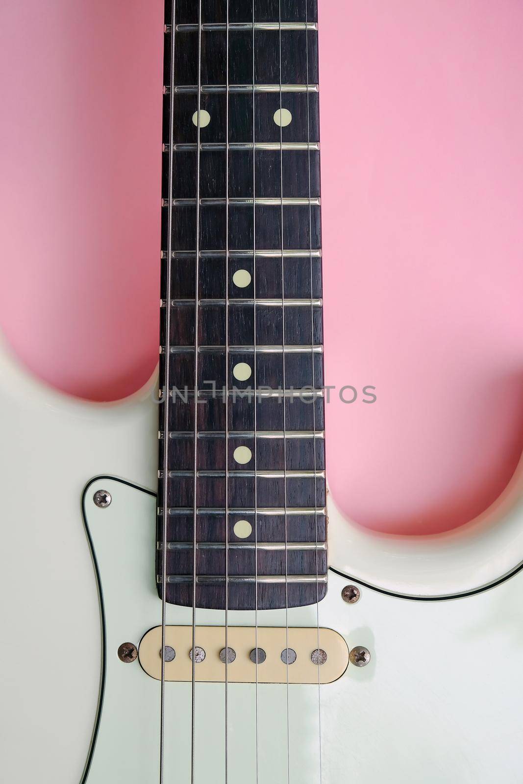 White Electric Guitar by ponsulak