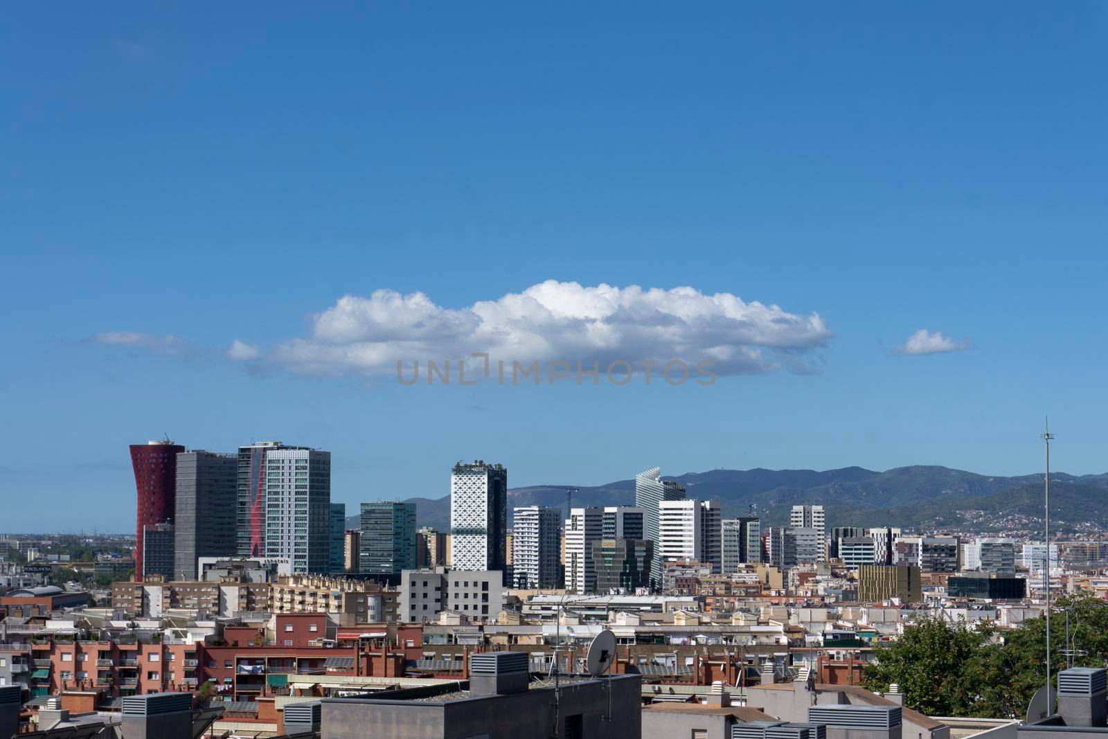 landscapes from one of the mountains of barcelona in spain