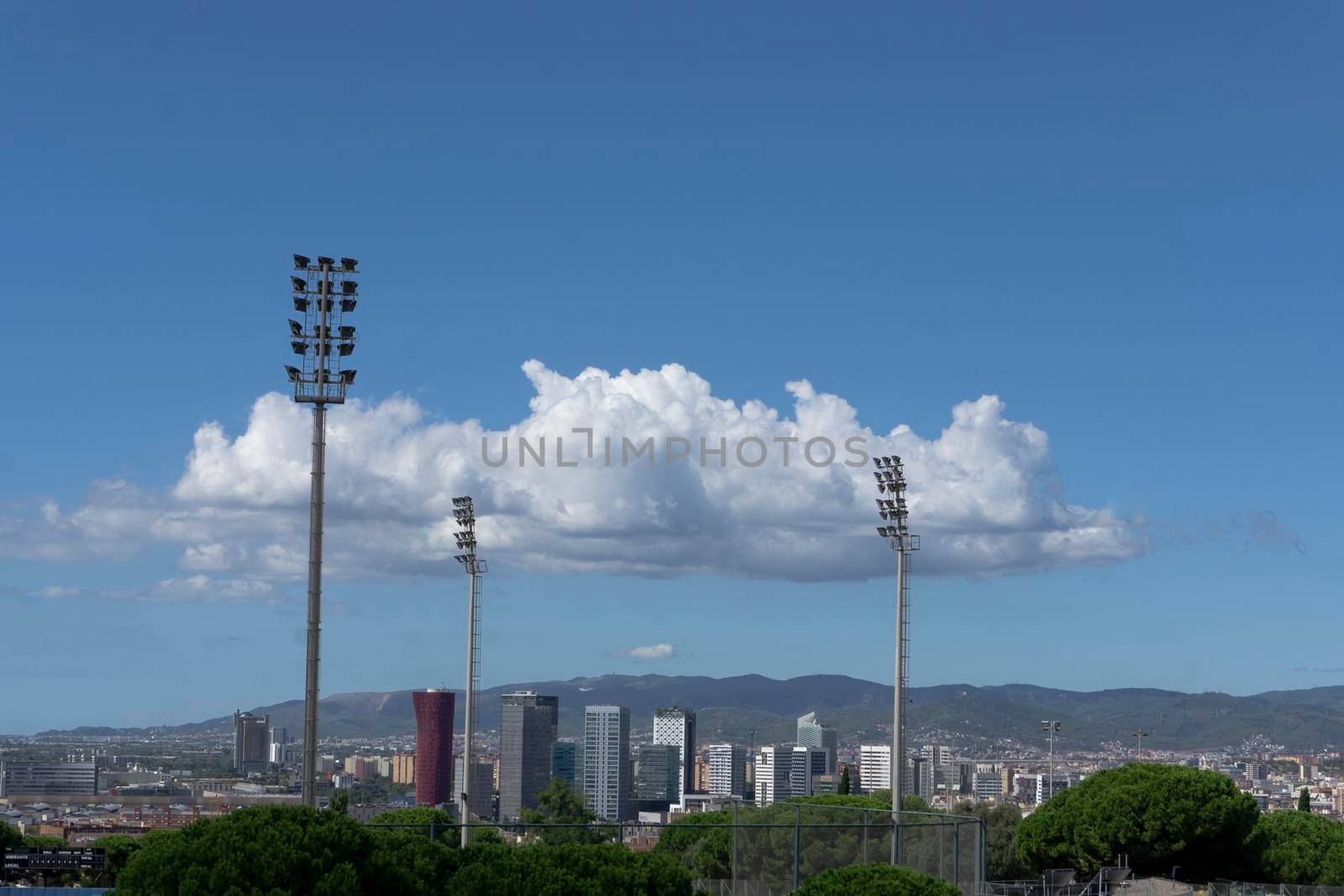 landscapes from one of the mountains of barcelona in spain