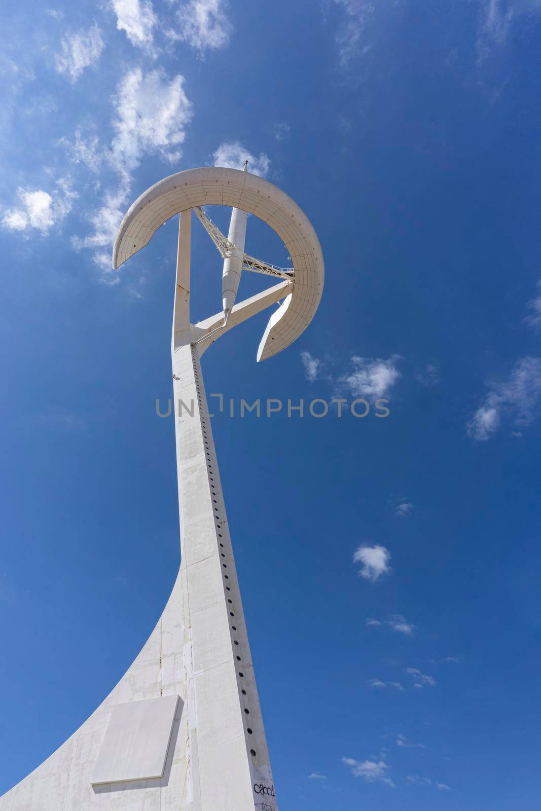 Telecommunications tower in one of the mountains of Barcelona by loopneo