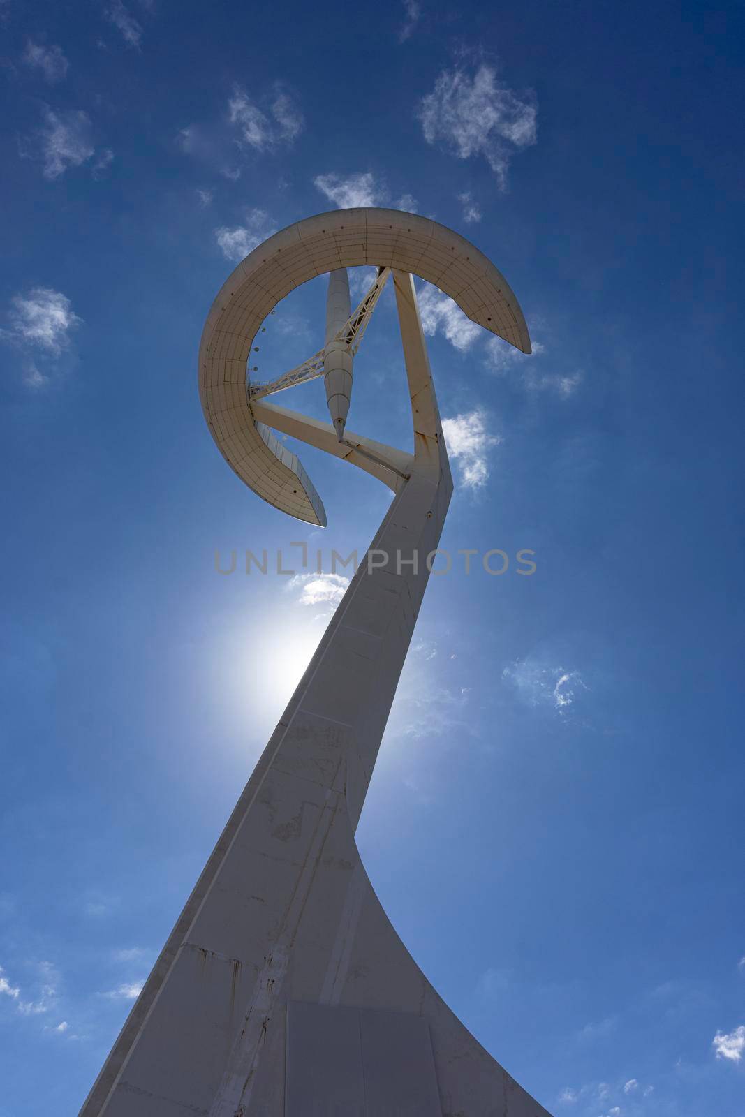 Telecommunications tower in one of the mountains of Barcelona by loopneo