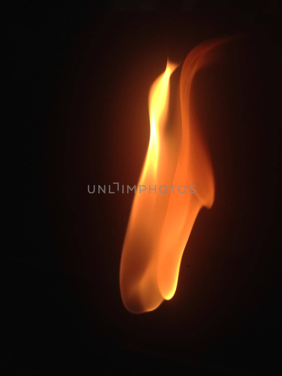One Burning Fire flames On Black Isolated Background by tabishere